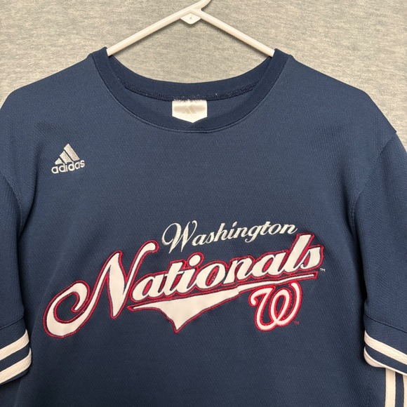 Adidas Washington Nationals Jersey Shirt Embroidered Baseball MLB Navy ‎ Medium - Picture 2 of 8